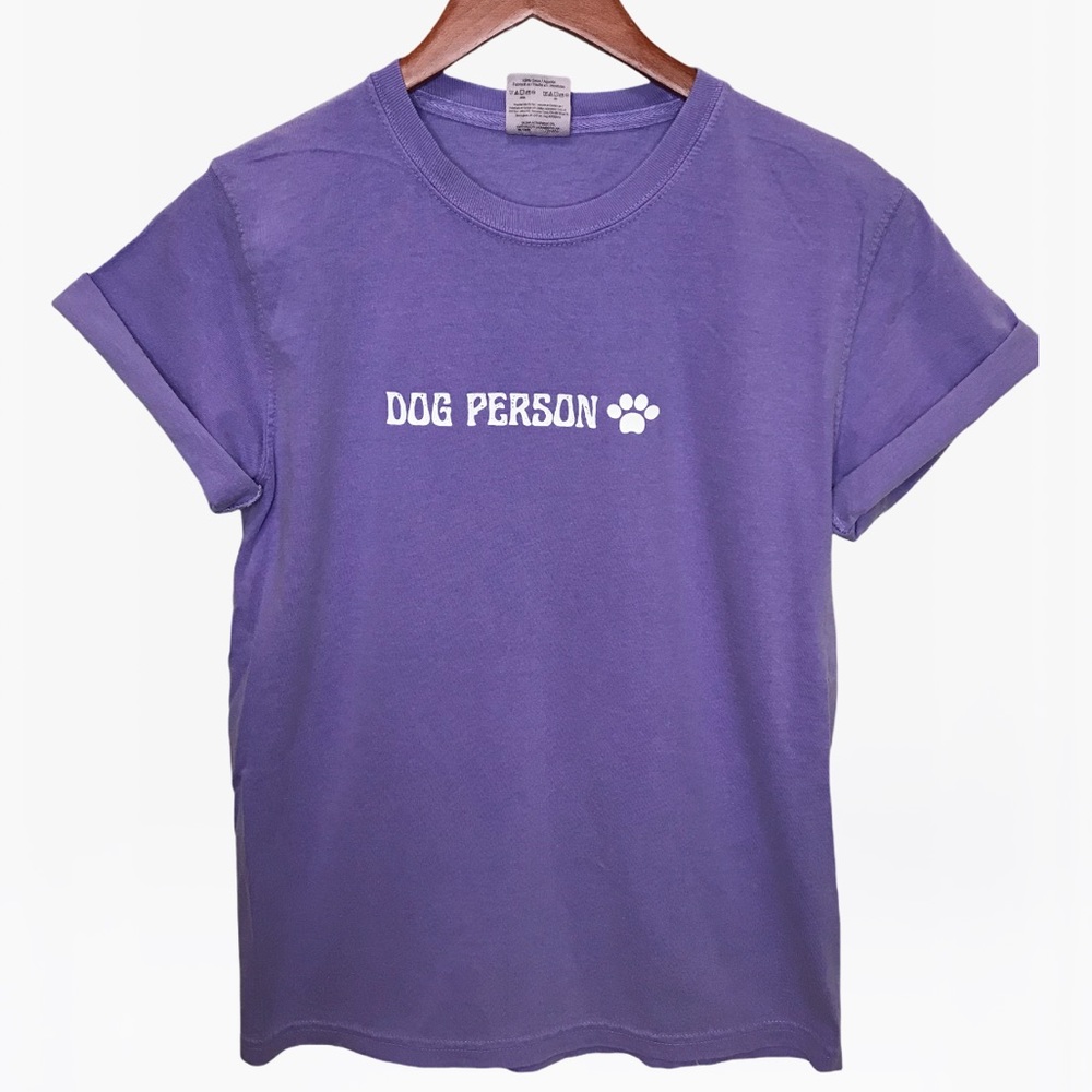DOG PERSON Unisex Adult 100% Cotton Crewneck T-Shirts - Various